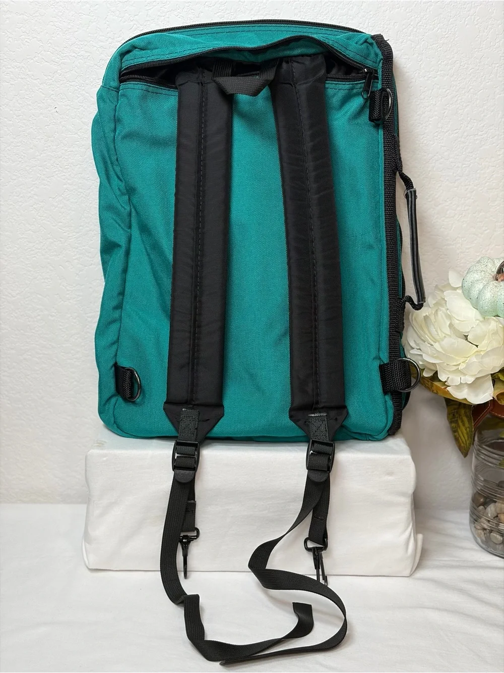 Eddie Bauer Teal Green Backpack with Black Accents